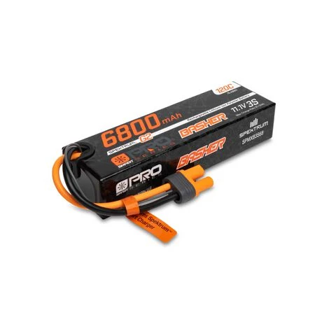 11.1V 6800mAh 3S 120C Smart G2 Pro Basher LiPo: IC5 SPMXB3S68 Spktrum