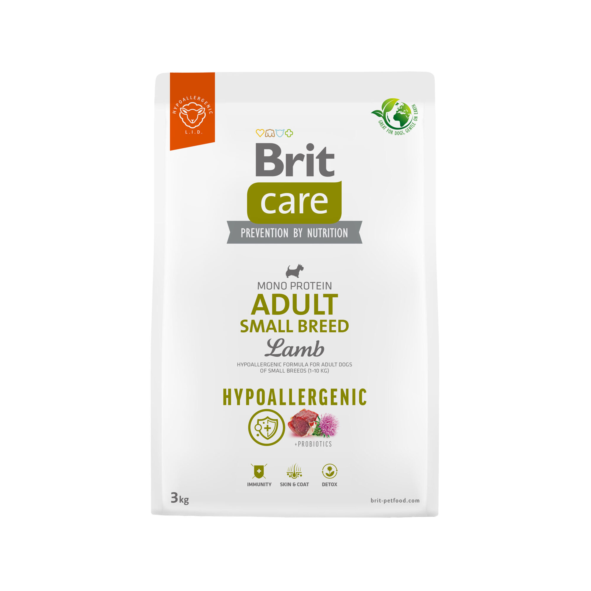Brit Care - Dog - Hypoallergenic Adult Small Breed - Lamb - 3 kg