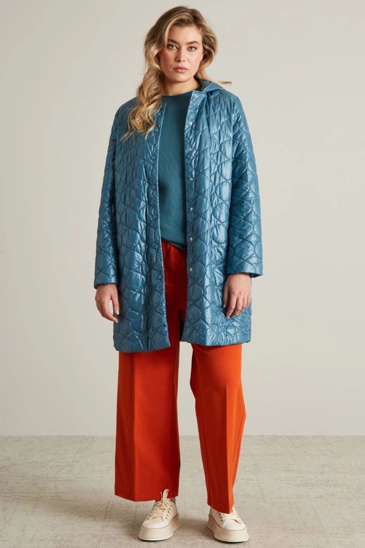 Quilted puffer jacket - LIGHT BLUE