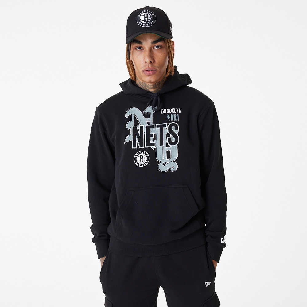 Brooklyn Nets Team Graphic New Era NBA Hoodie Black