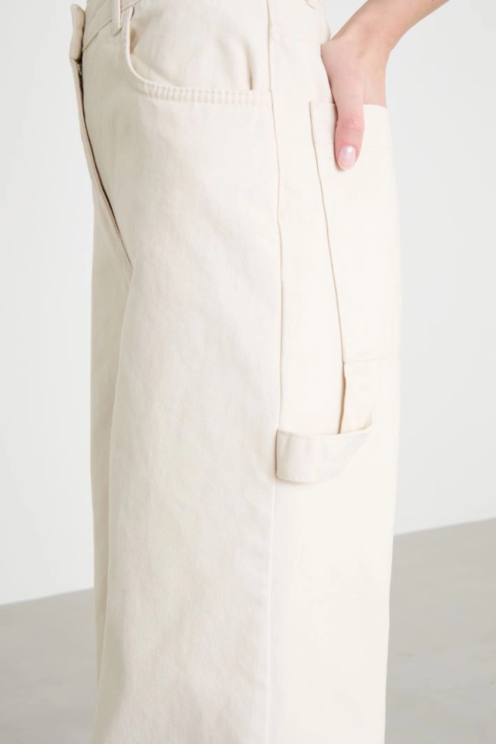 Animal-print trousers - WHITE