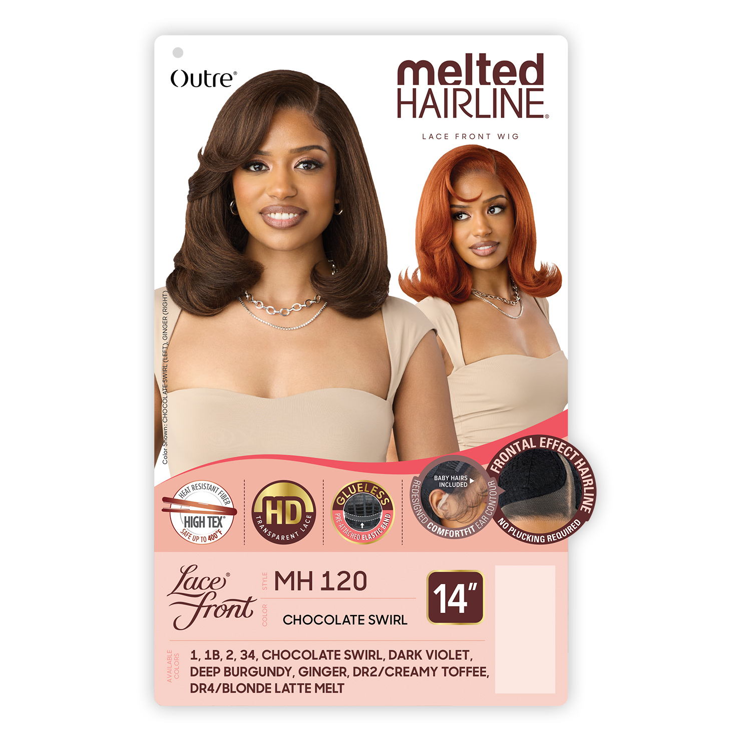 Outre HD Lace Front Wig Melted Hairline Glueless MH 120