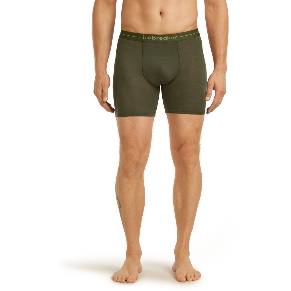 Icebreaker Merino Anatomica Long Boxers Men - Dark Loden