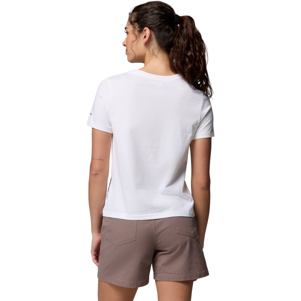 Columbia Rolling Bend Graphic T-Shirt Women - White/Stacked Gem Mini