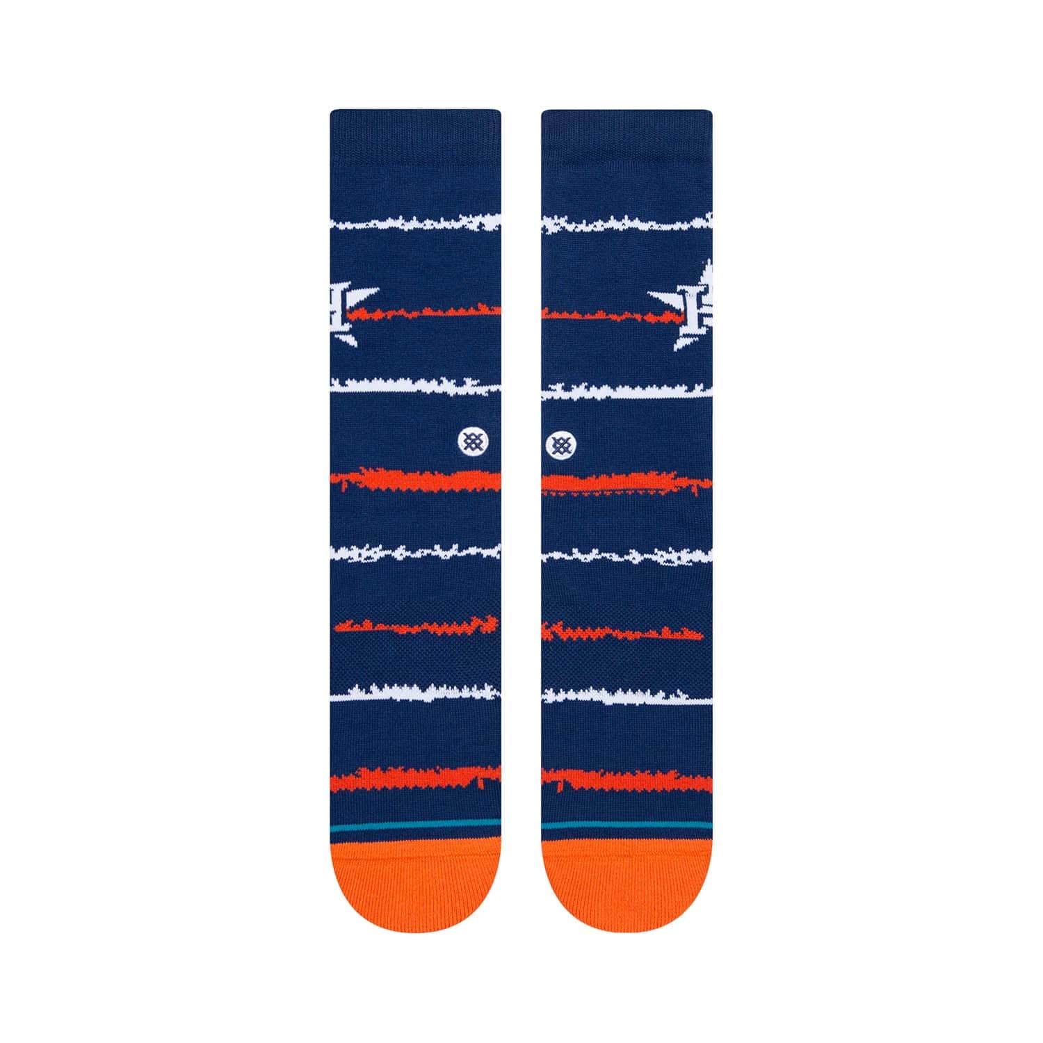 Houston Astros Chalk Stance MLB Crew Socks Blue