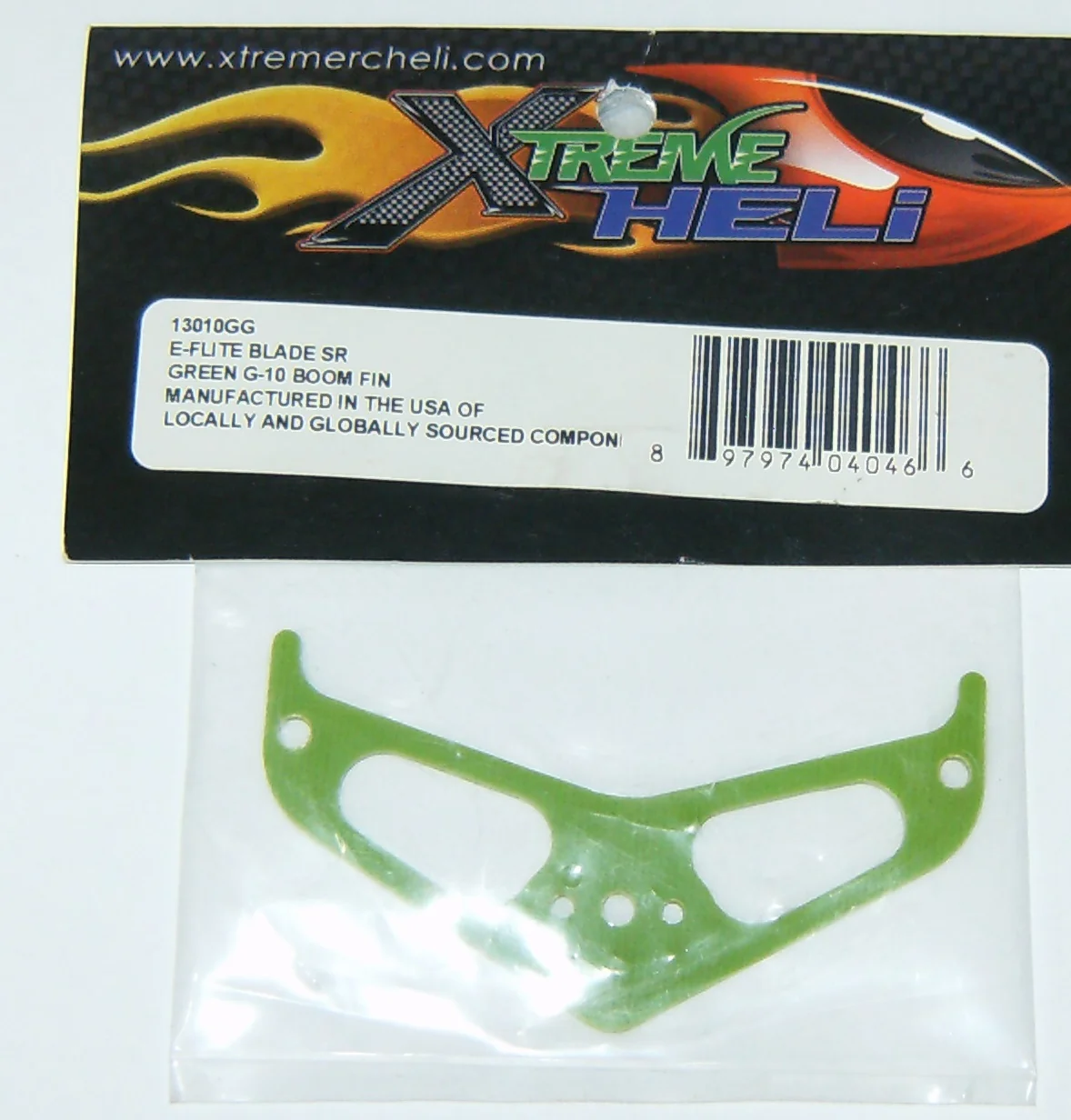 E-Flite Blade Sr Green G-10 Boom Fin