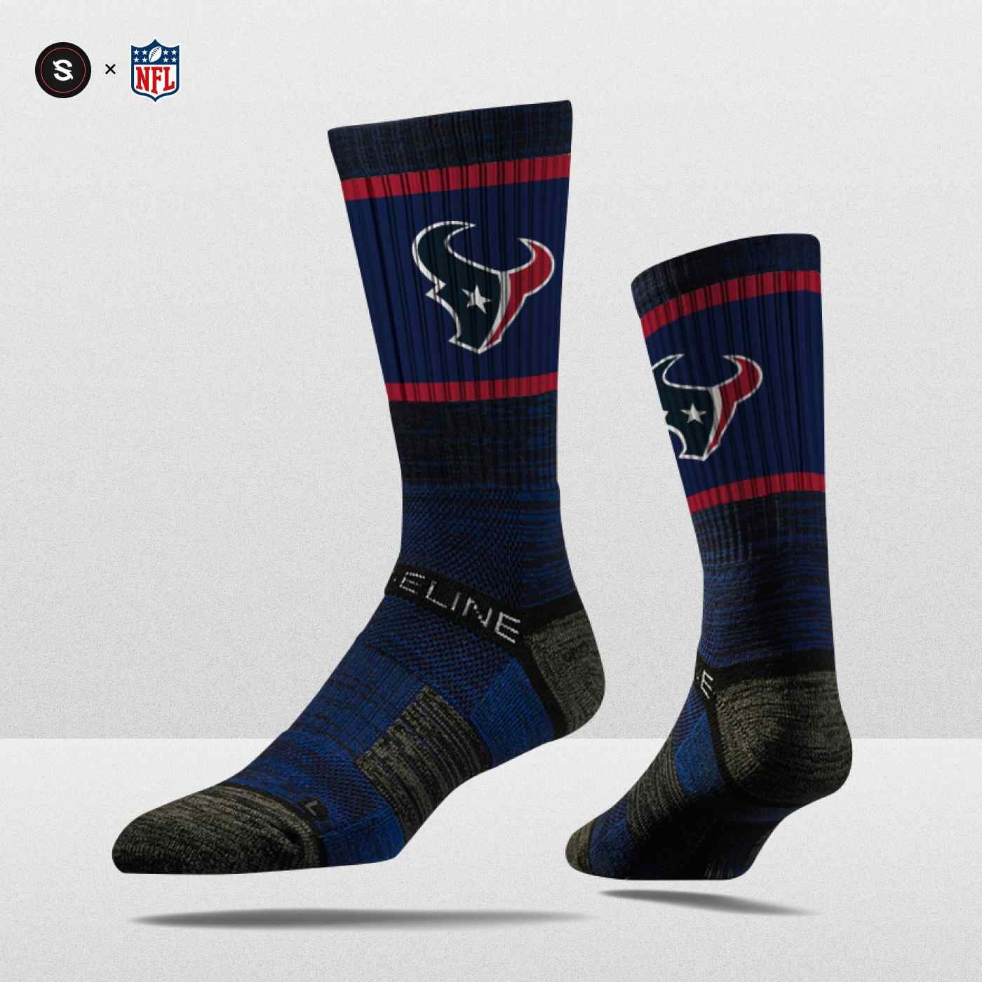 Houston Texans Strideline Premium NFL Crew Socks