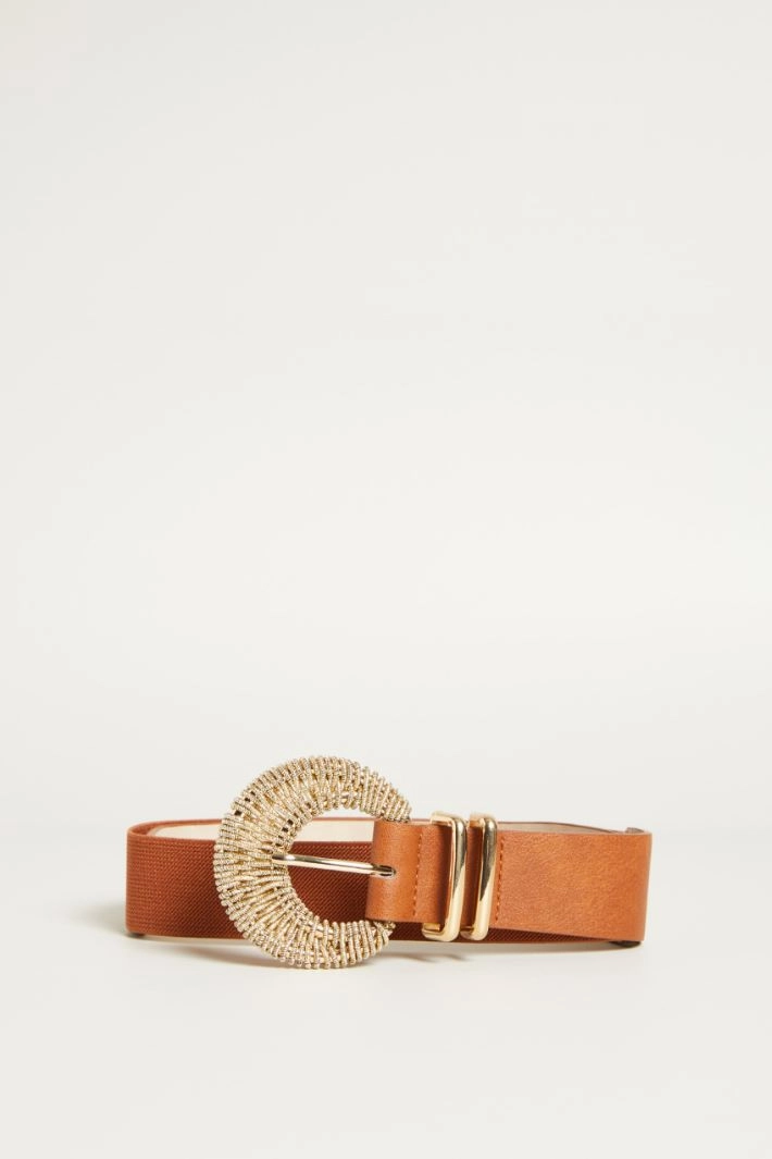 Half-moon buckle belt - LEATHER