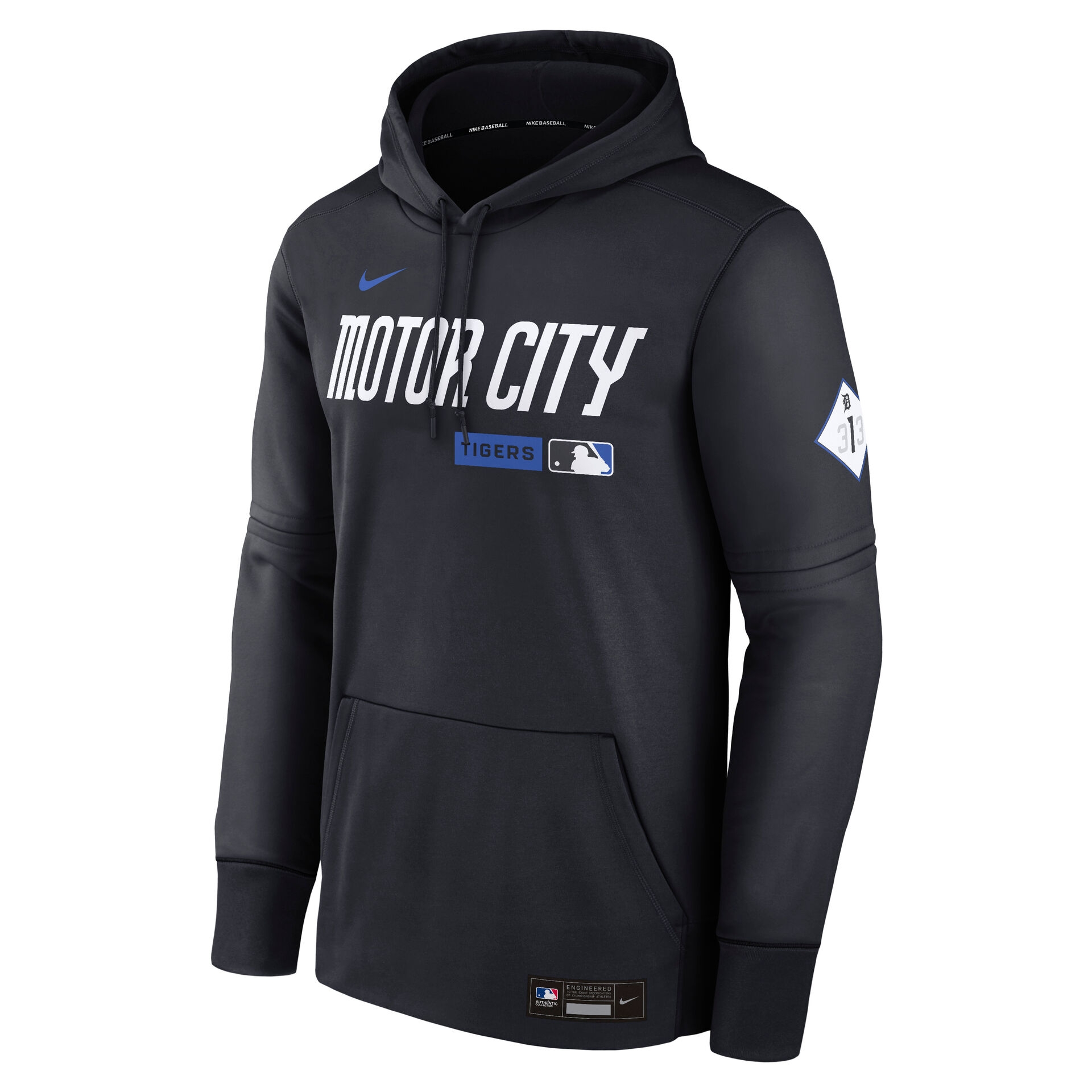 Detroit Tigers City Connect 2026 MLB Authentic Therma Hoodie Navy