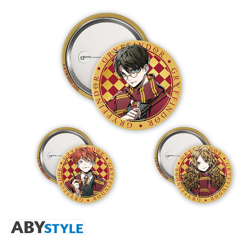 HARRY POTTER Badge Pack Harry, Hermione & Ron