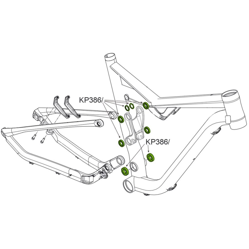 Cannondale KP386/ Pivot/Link Bearing Kit for Habit/Bad Habit