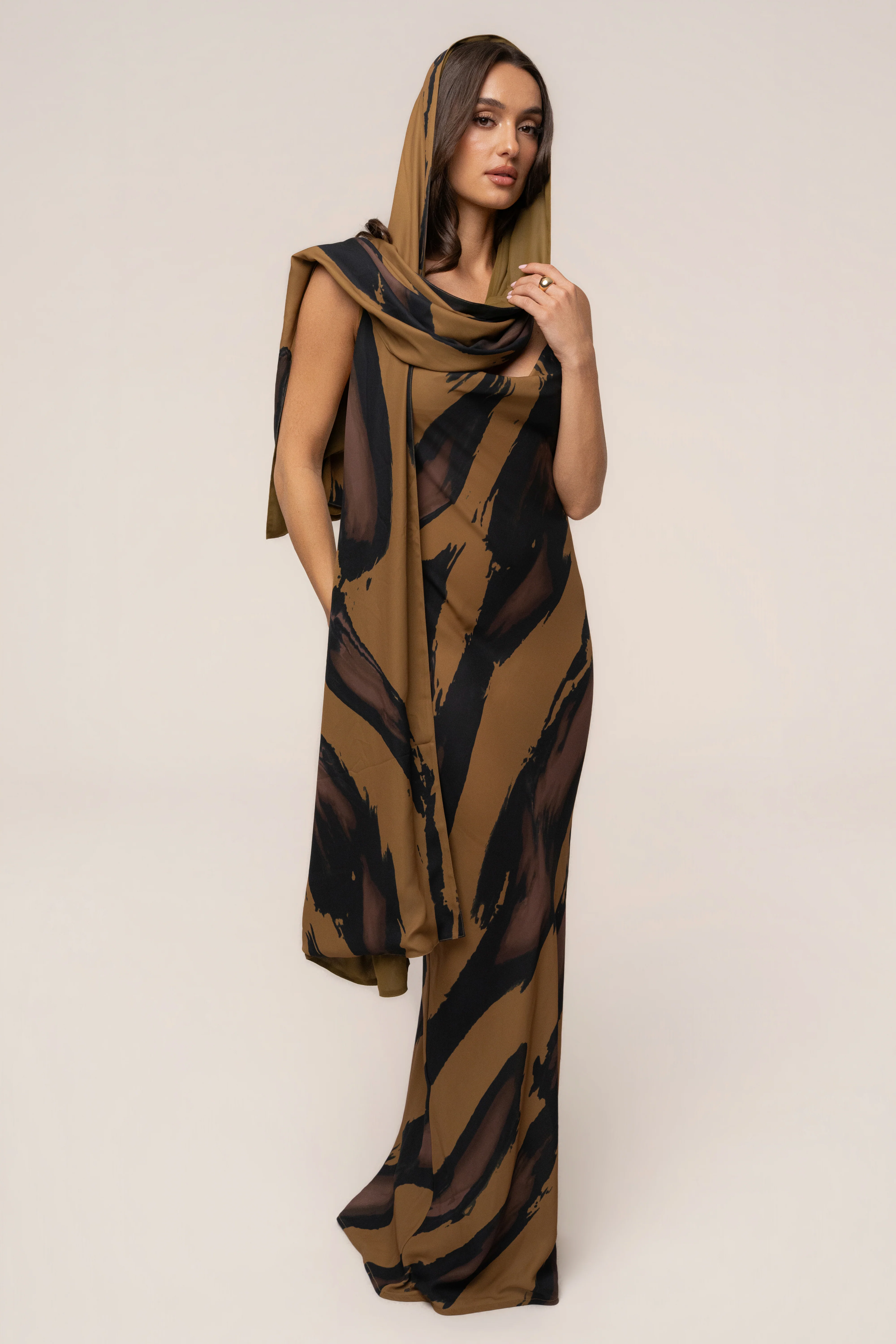 Gold Dusk Infinite Journey Maxi Dress