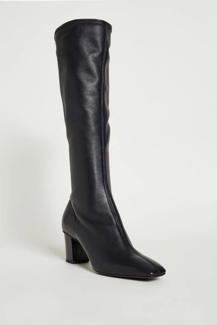 Nappa knee-high boots - BLACK