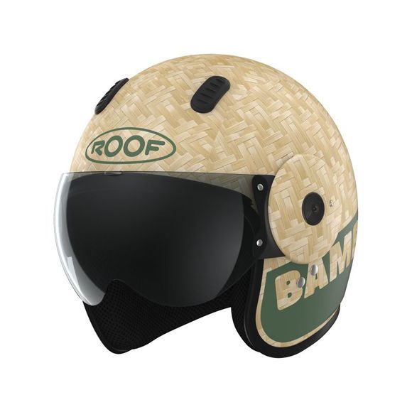 ROOF RO15 BAMBOO PURE Jet Helmet - GreenRef: RO0333