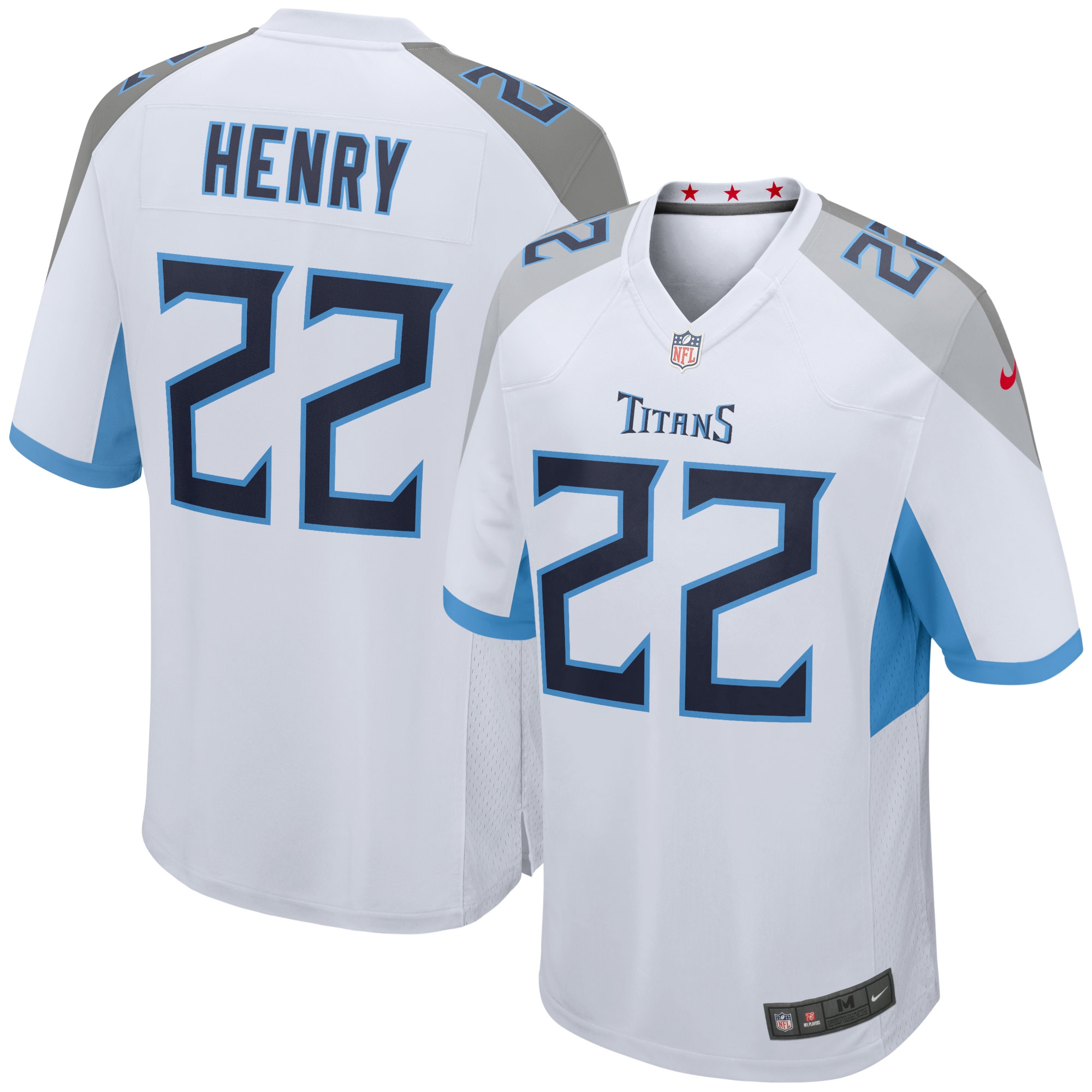 Derrick Henry #22 Tennessee Titans Nike Game NFL Football Jersey White