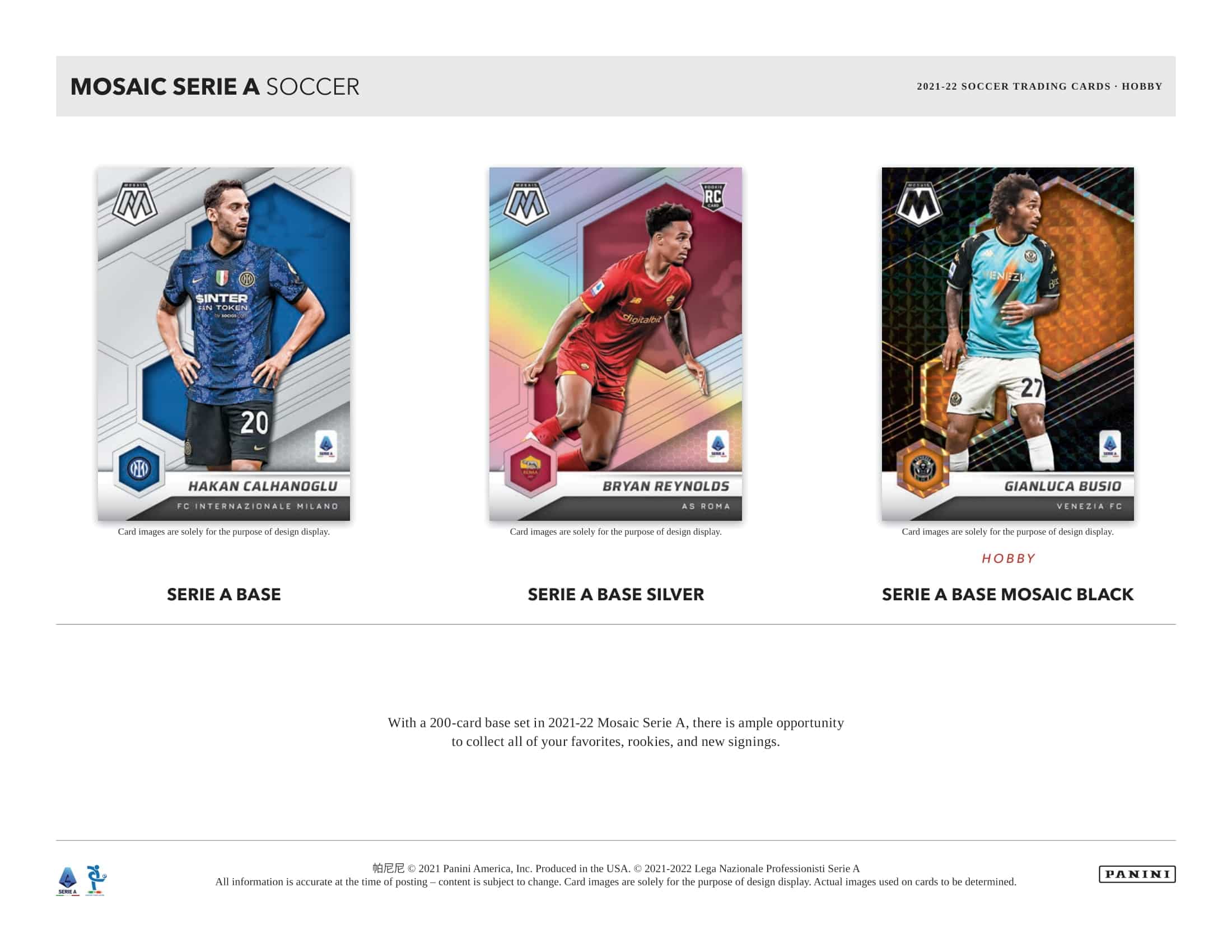 2021/22 Panini Mosaic Serie A Soccer Hobby Box