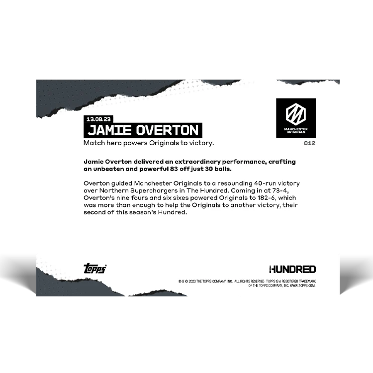 Match hero powers Originals to victory. - THE HUNDRED TOPPS NOW® UK Card #12