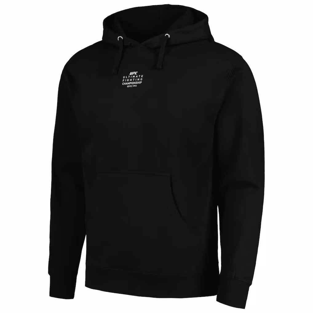 Men's Black UFC Stacked Up Fleece Pullover Hoodie
