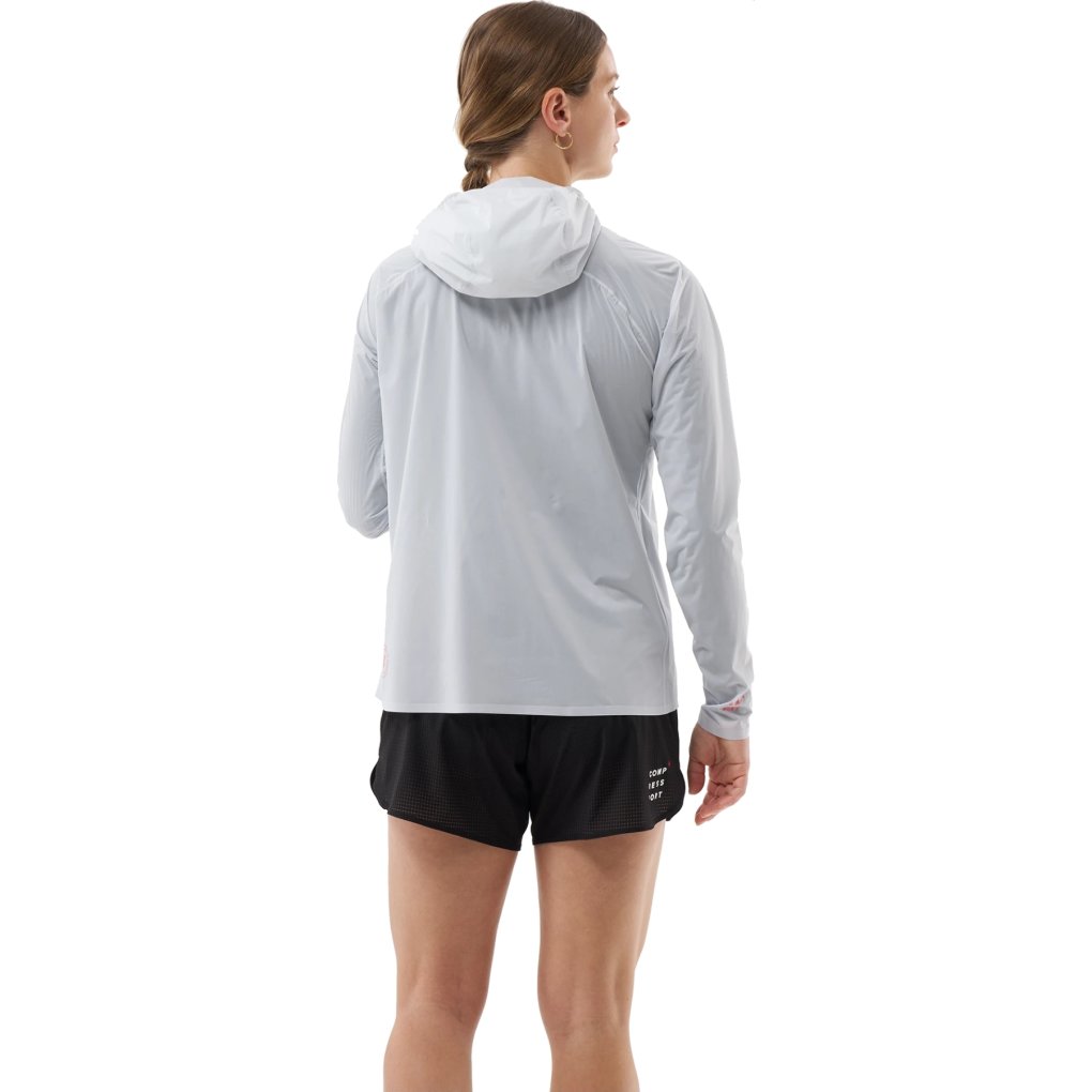 Compressport Hurricane Waterproof 10/10 Jacket Women - grey dawn/fluo red