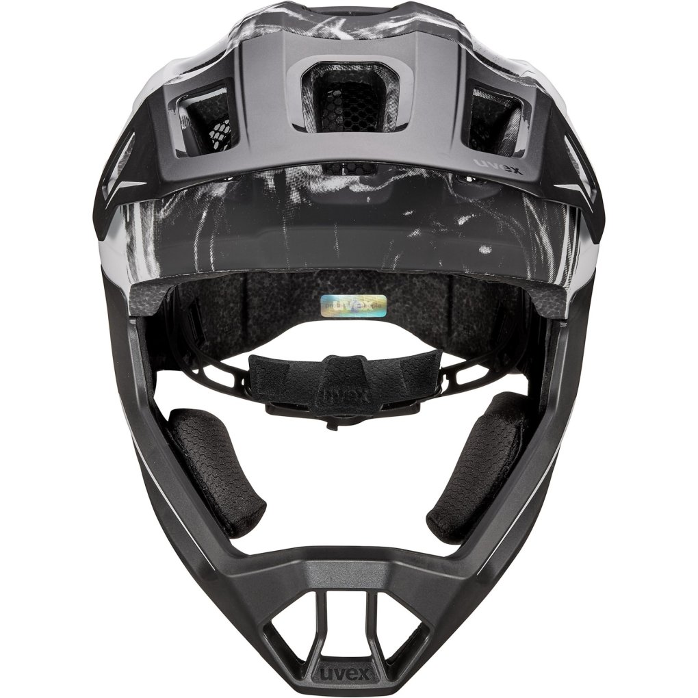 Uvex react jr. Fullface Bike Helmet Kids - black-white matt