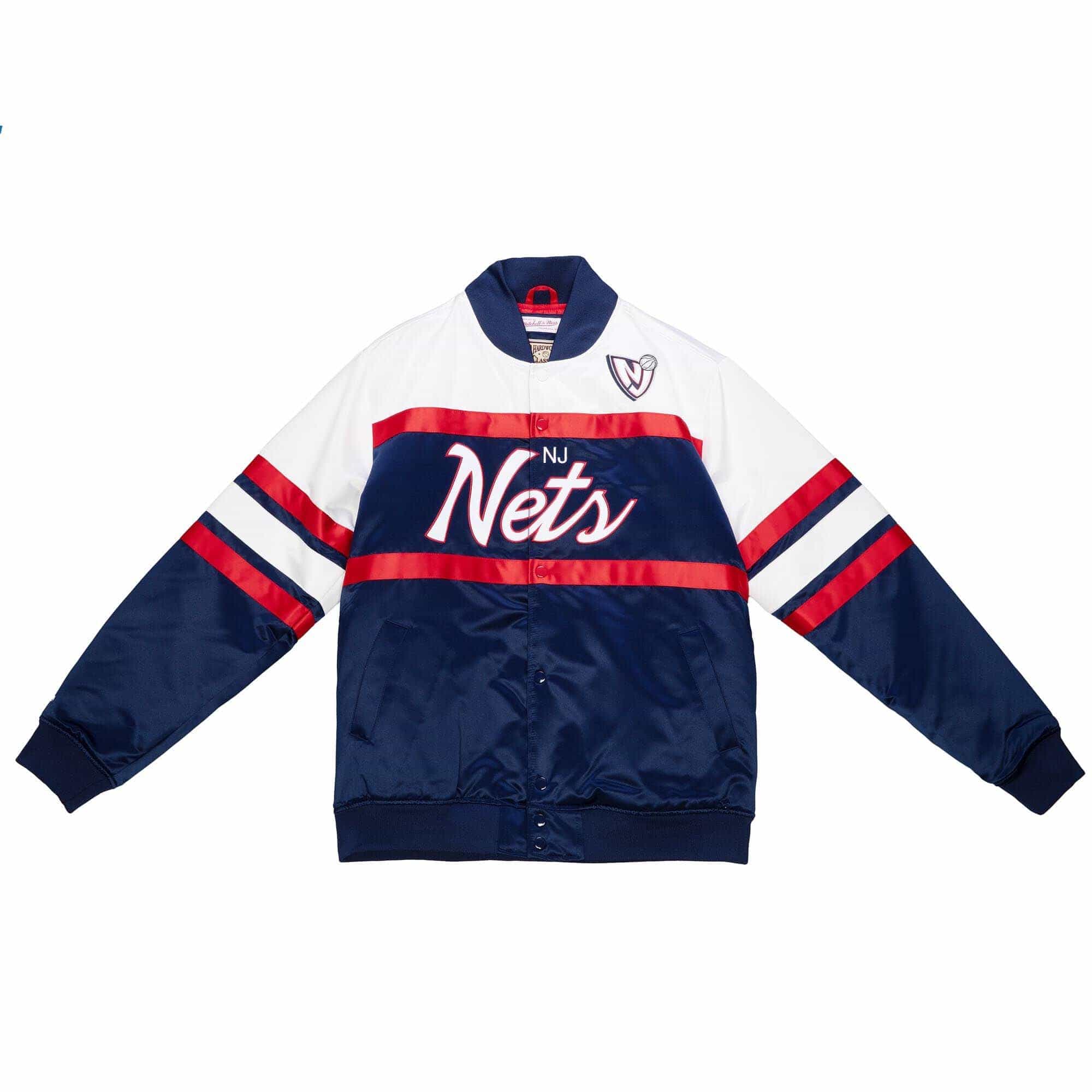 New Jersey Nets Mitchell & Ness Script Heavyweight Satin NBA Jacket