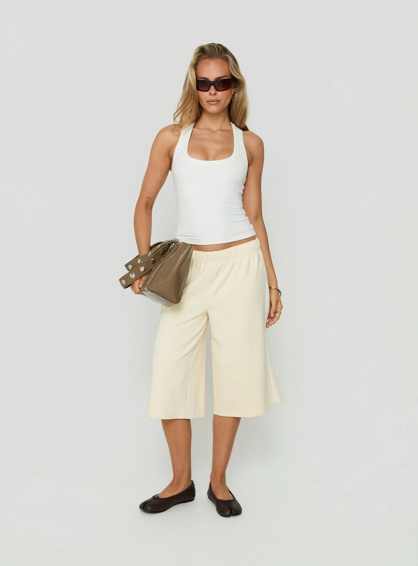 Daily Define Racerback Tank Top White