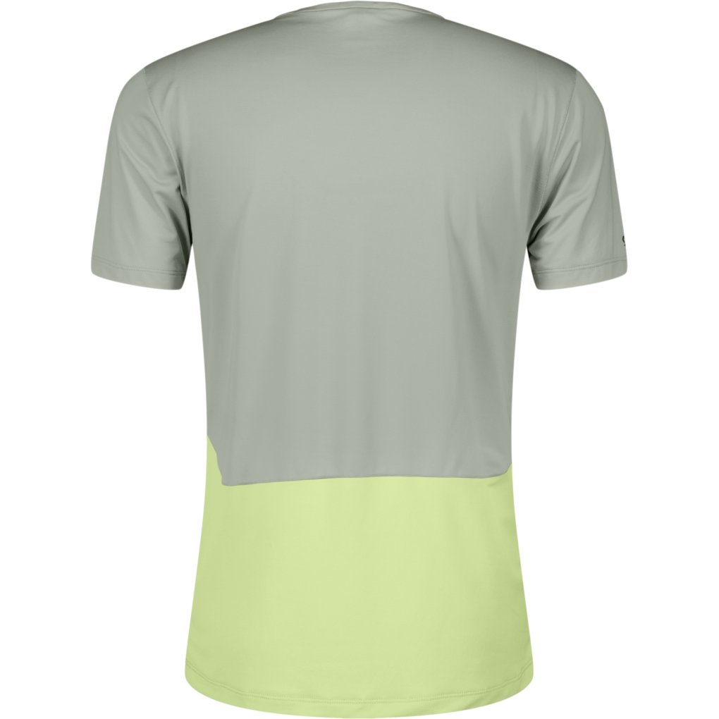 SCOTT Endurance Tech Shortsleeve Shirt Men - spray grey/acid yellow