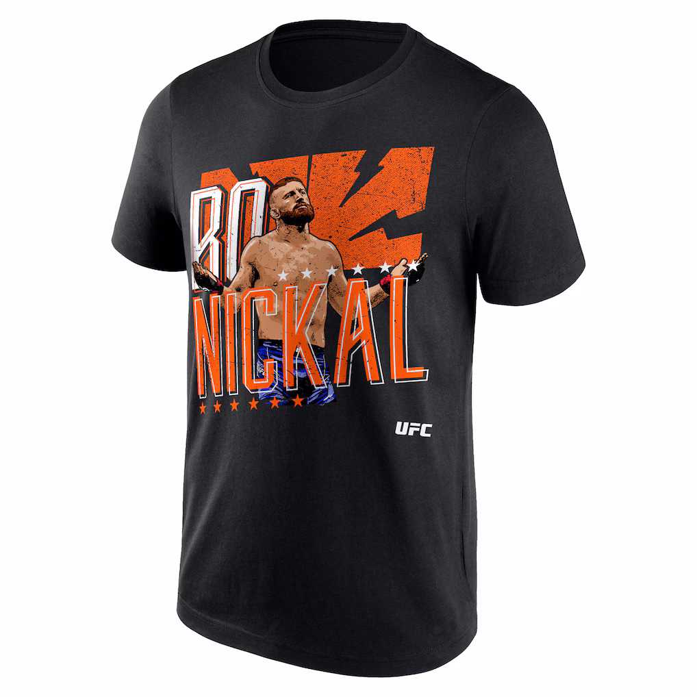 UFC Bo Nickal Shrug T-Shirt - Black - Mens