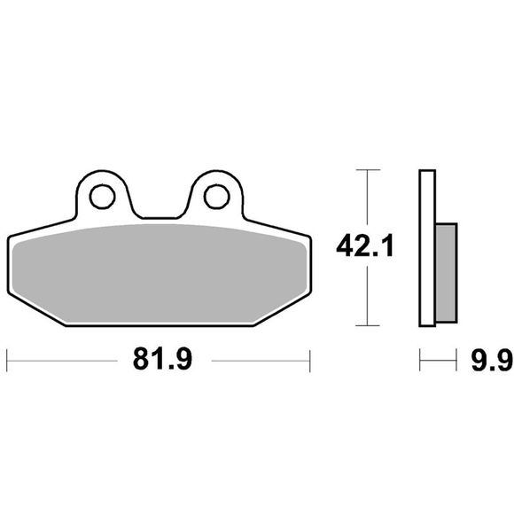 SBS 949H.LS Sinter Sintered Metal Rear Brake PadsRef: 949H.LS / 949040