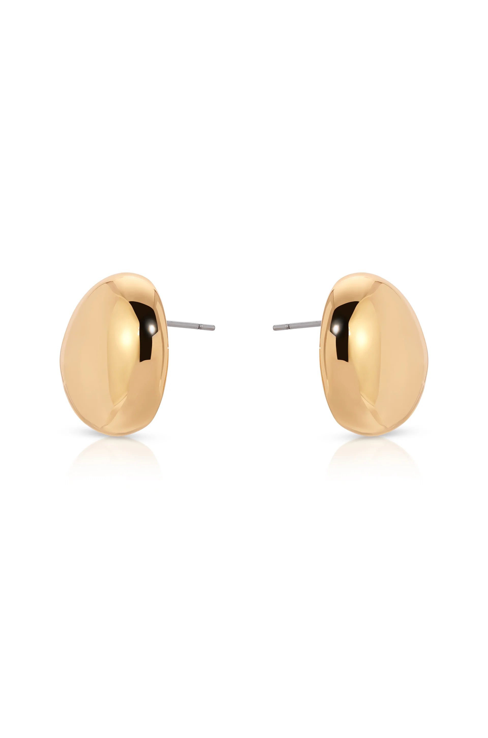 Polished Pebble Stud Earrings
