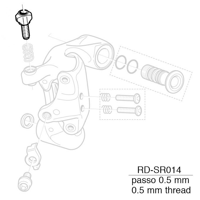 Campagnolo Cable Adjustment Bolt for Rear Derailleur (1 Piece) - Athena / Centaur / Veloce - RD-DA004