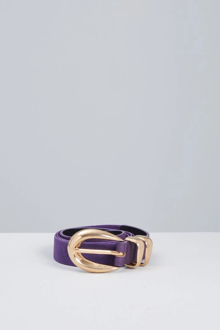 Belt with oval buckle - VIOLET