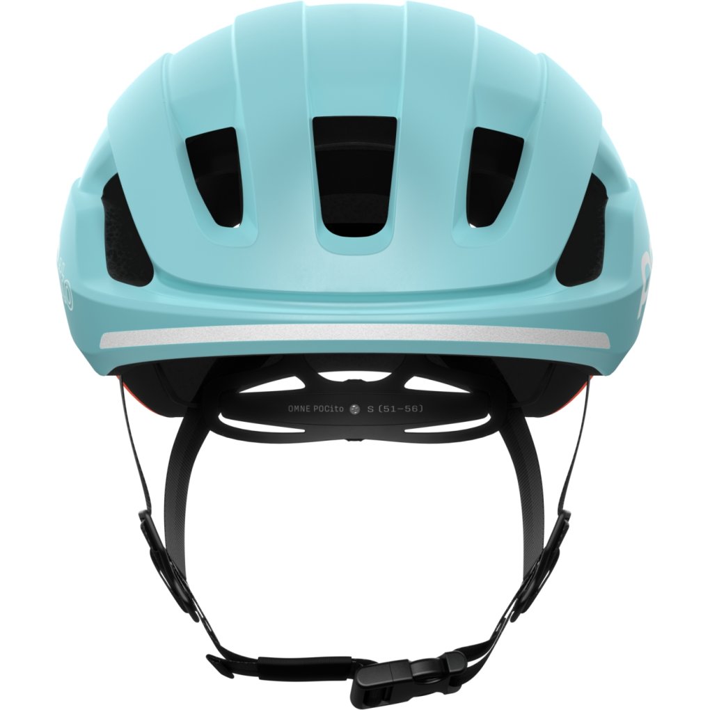 POC Pocito Omne MIPS Kids Helmet - 8877 Indicolite Blue Matt/Carnelian Orange Matt