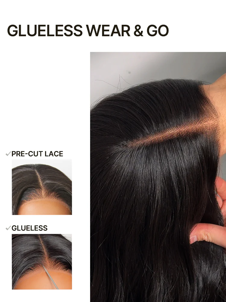 Ophirawig Veralux? Blend Human Hair Middle Part Loose Wave Wig Glueless Ready to Wear Blend Hair Wig