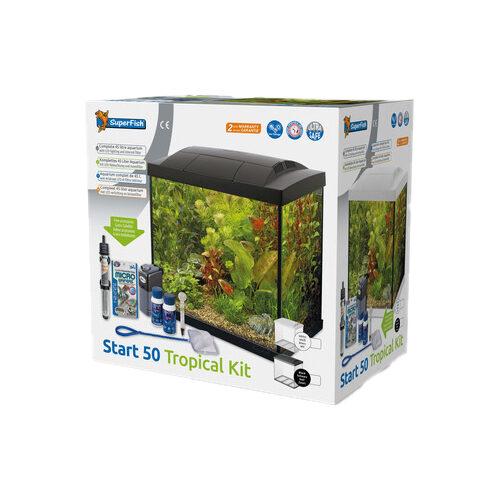 SuperFish Aquarium Tropical Kit - Black - 27 L