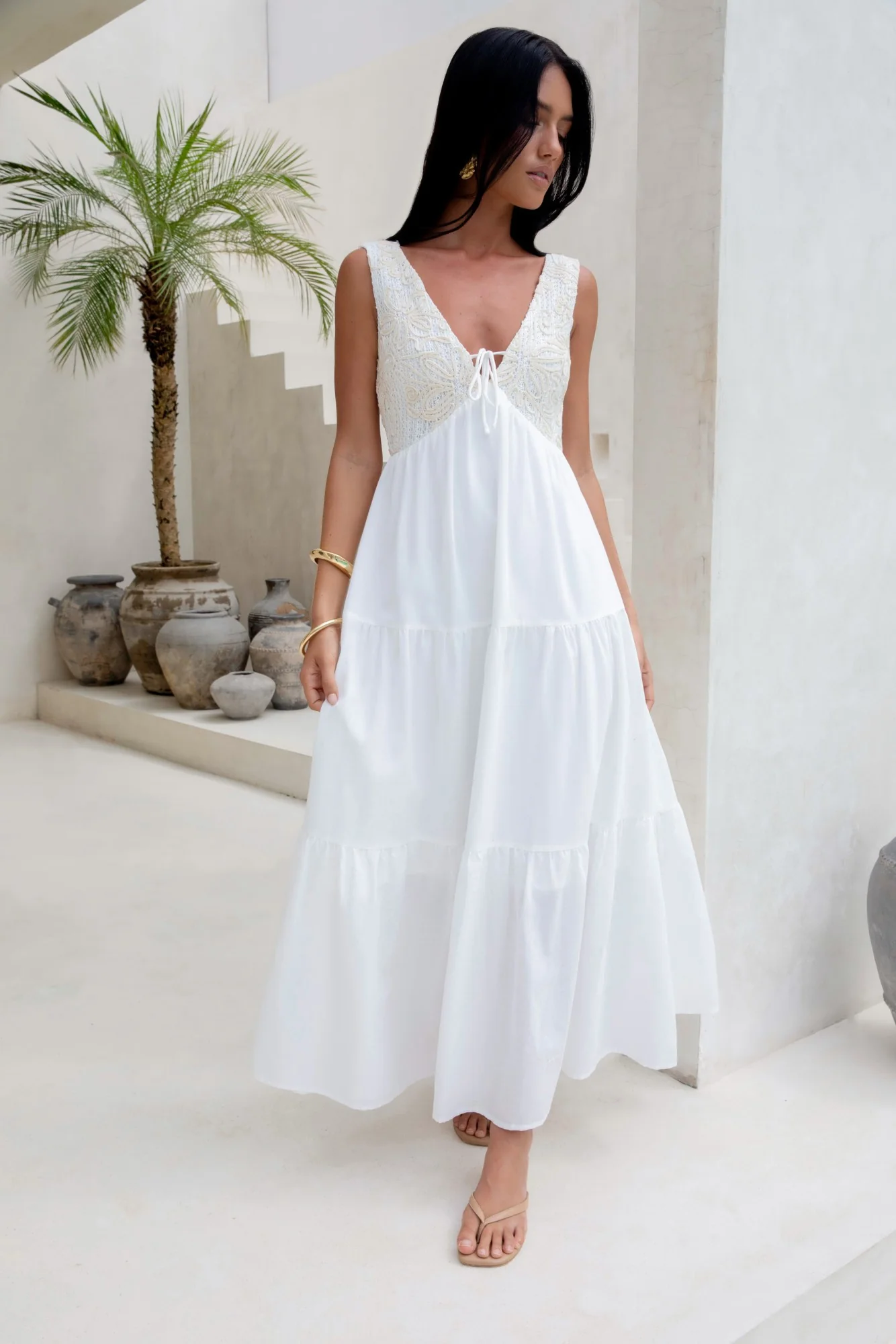 Lost In Your Love Maxi Dress White
