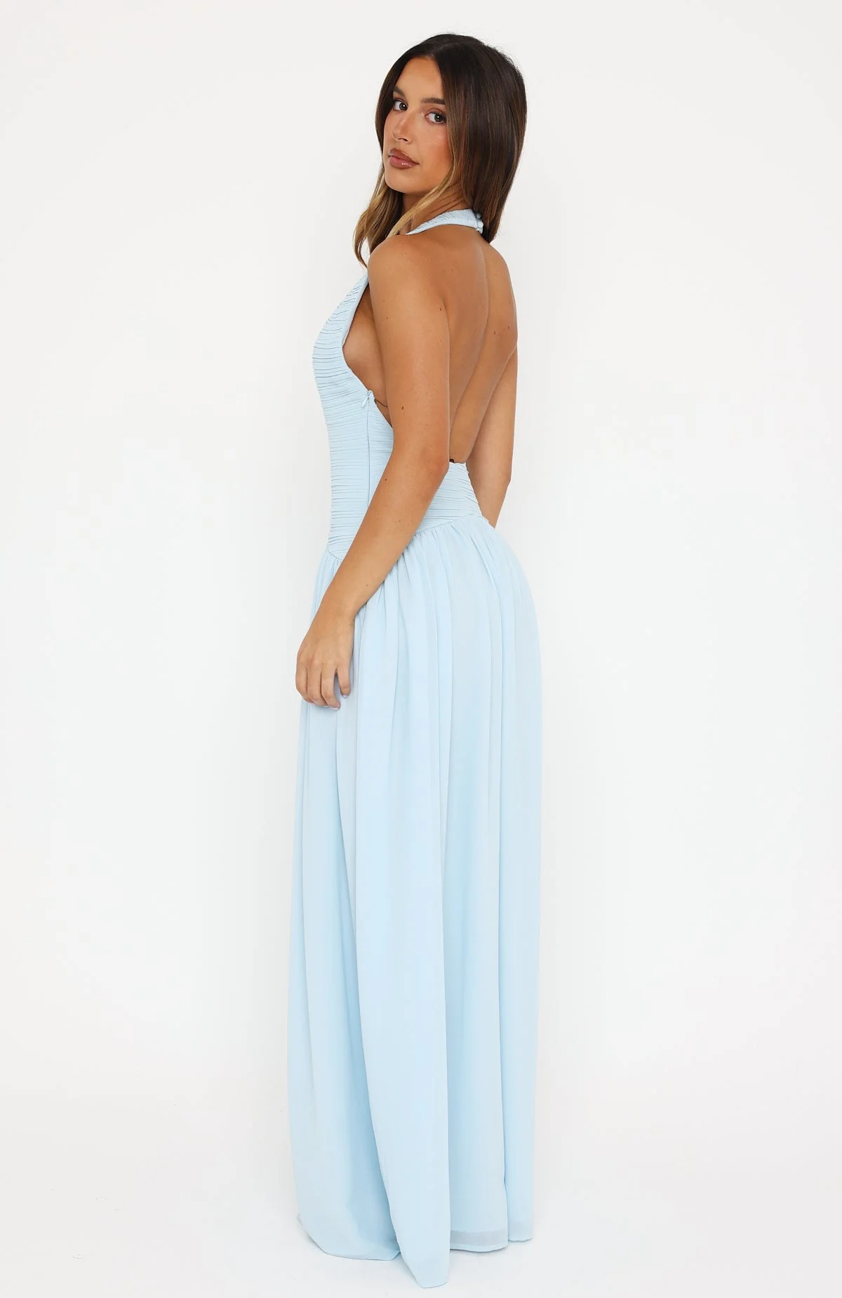 Dancing Dazzle Maxi Dress Baby Blue