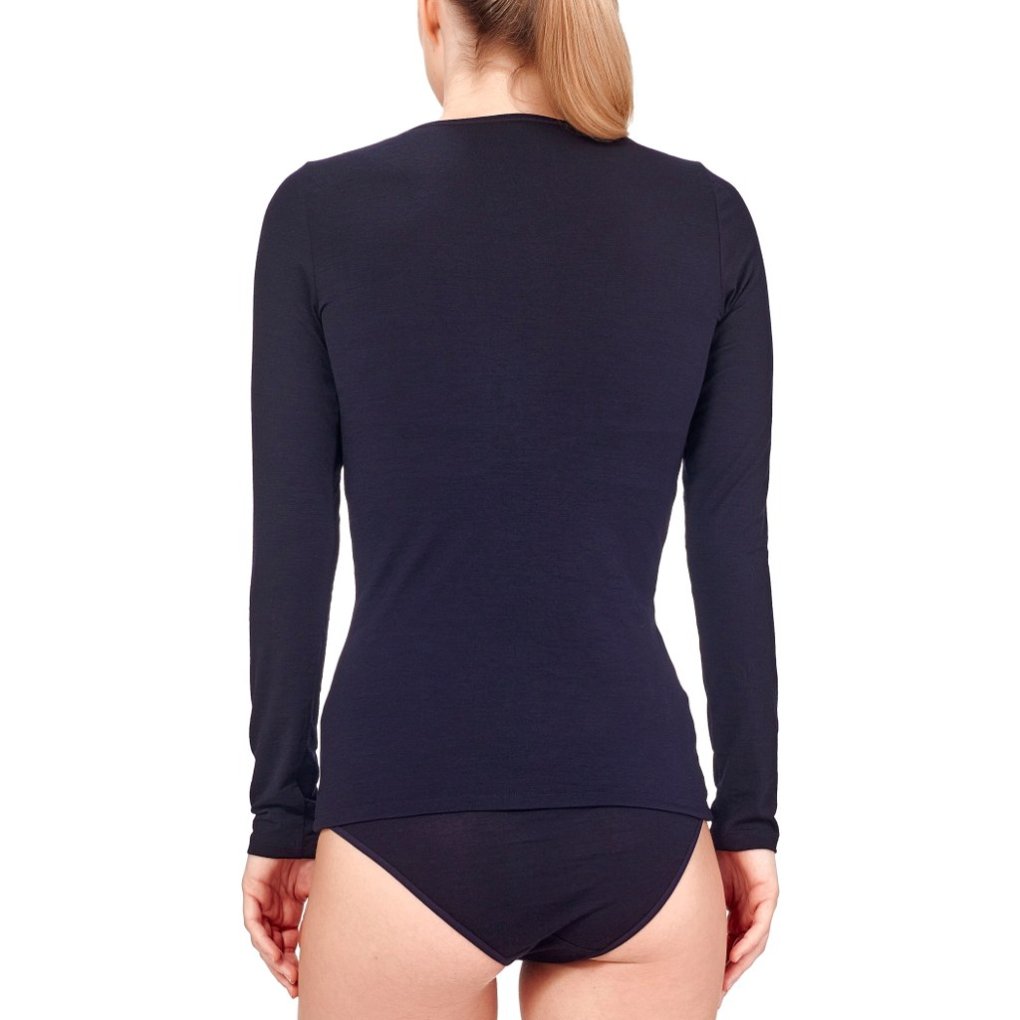 Icebreaker Merino Siren Long Sleeve Sweetheart Top Women - Black