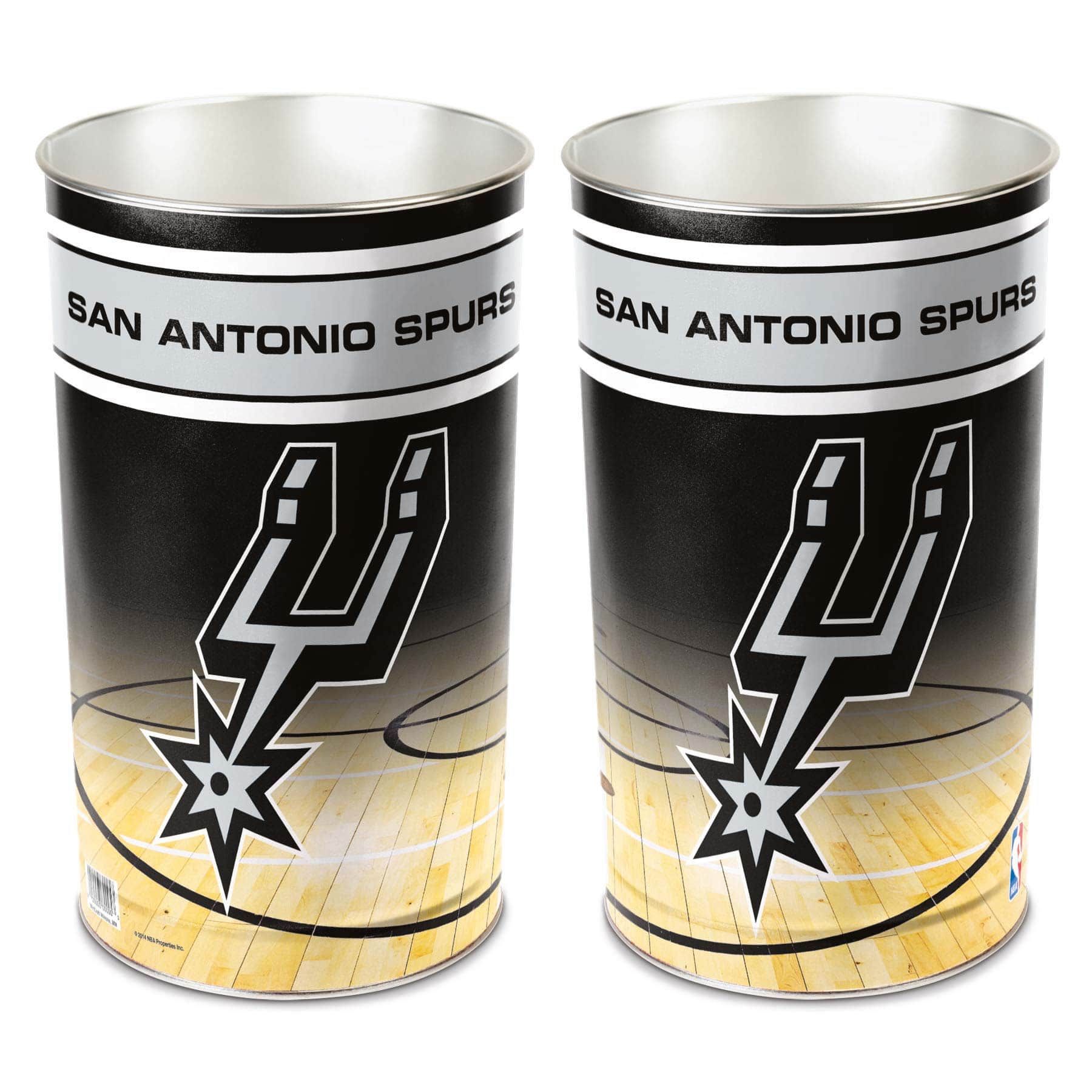 San Antonio Spurs WinCraft Metal NBA Wastebasket