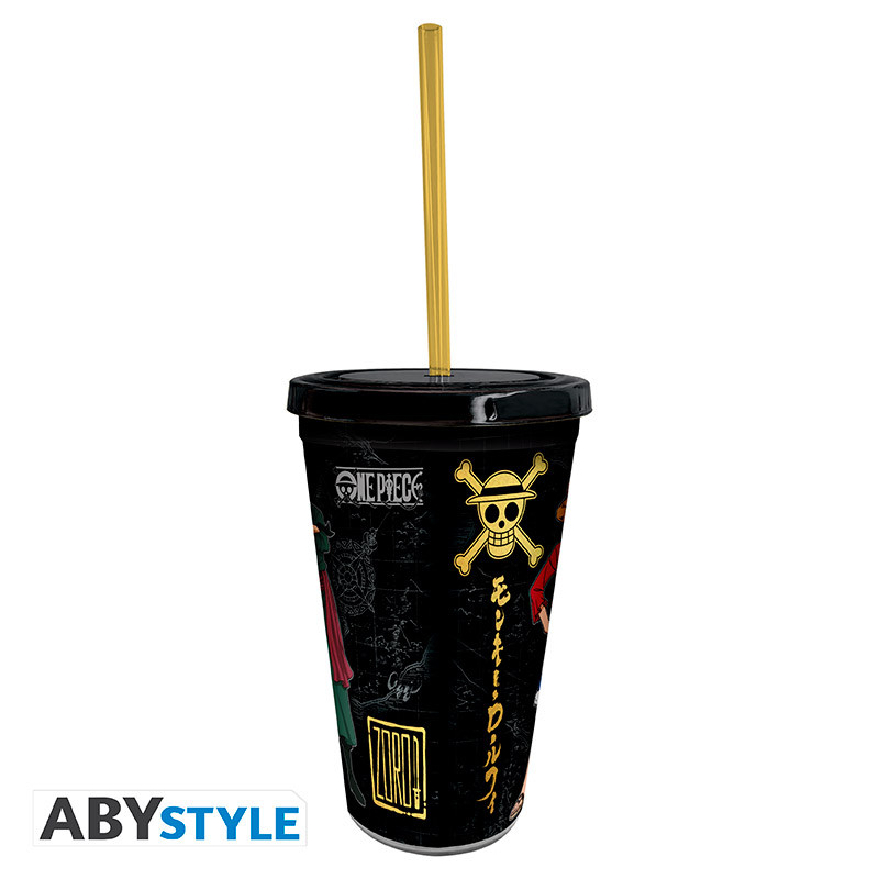ONE PIECE Tumbler with straw Luffy & Zoro