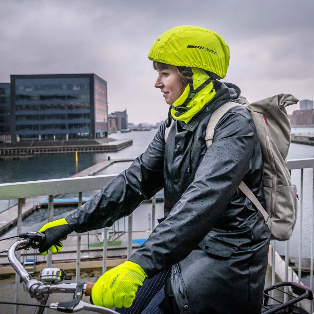 GripGrab Multifunctional Reflective Hi-Vis Neck Warmer - Yellow Hi-Vis