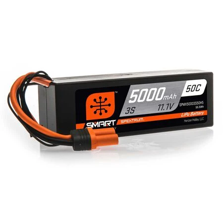 SPMX50003S50H5 5000mAh 3S 11.1V 50C Smart LiPo Hardcase; IC5 Spektrum