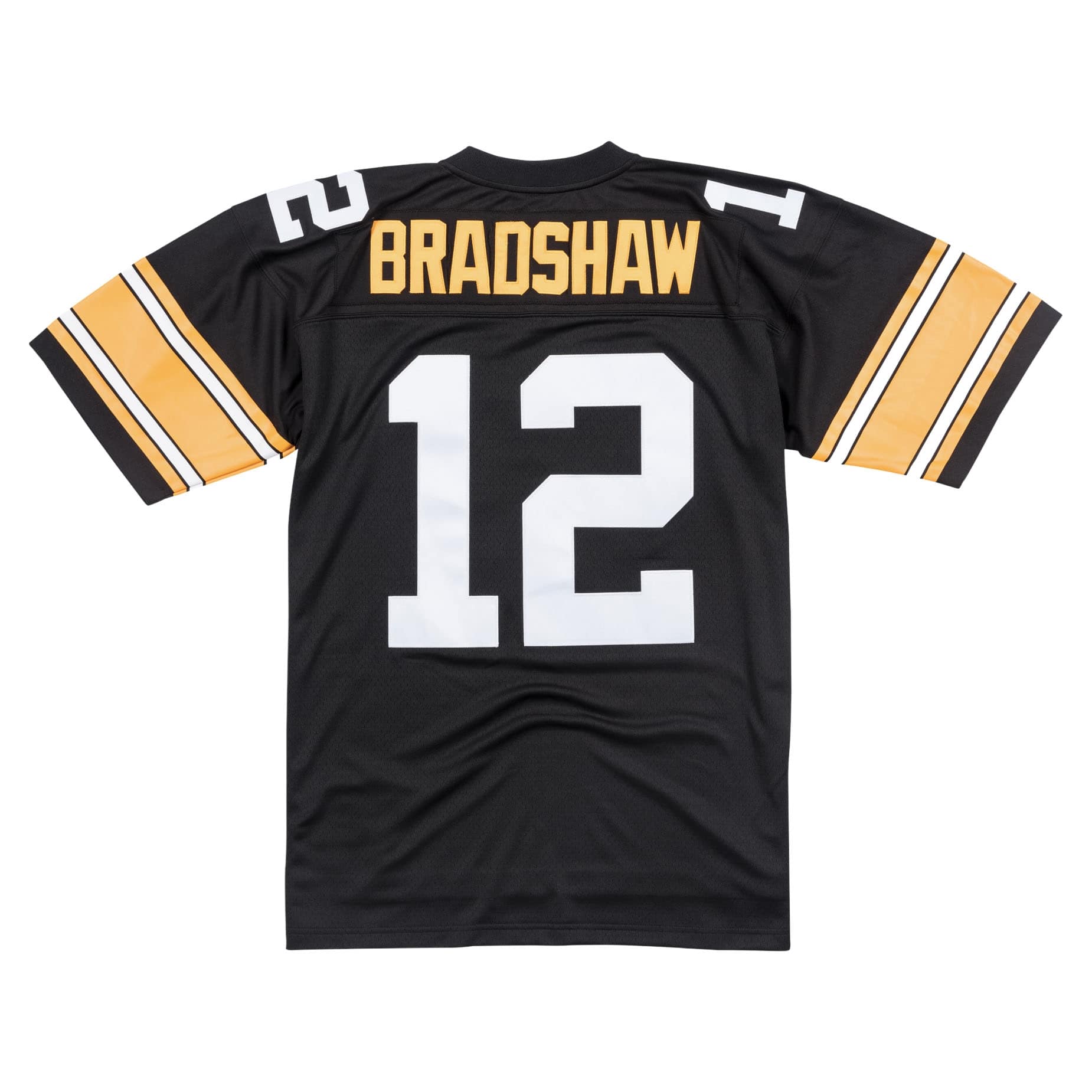 Terry Bradshaw #12 Pittsburgh Steelers 1976 Legacy Throwback NFL Jersey Black