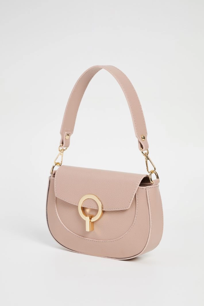 Leather shoulder bag - ANTIQUE PINK