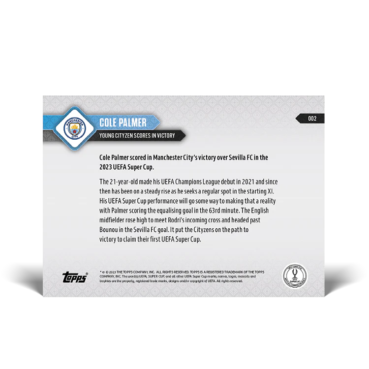 Topps UK - Young Cityzen scores in victory - UCL TOPPS NOW® Card #2