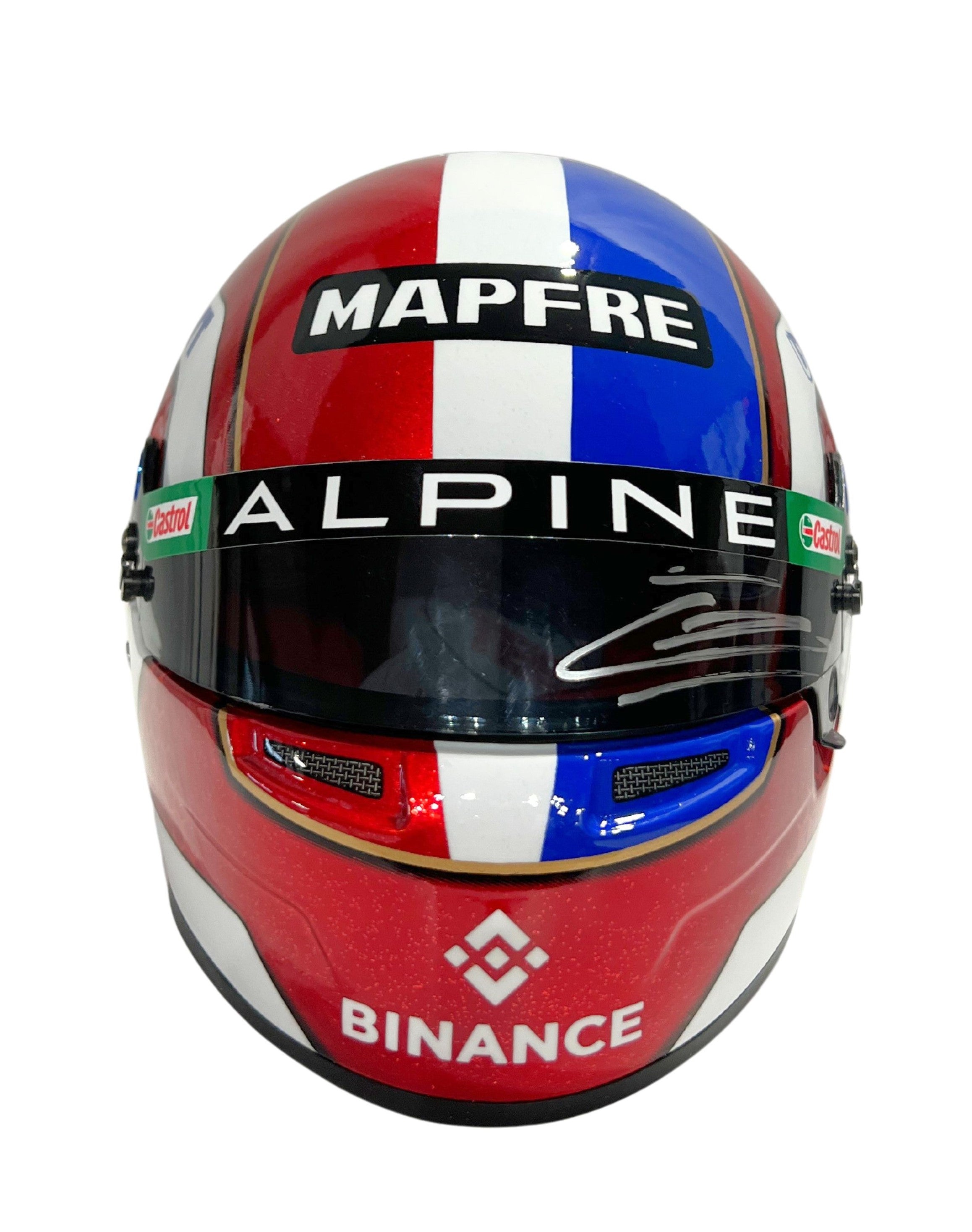 Esteban Ocon Autographed BWT Alpine 2022 1:2 Scale Mini Helmet
