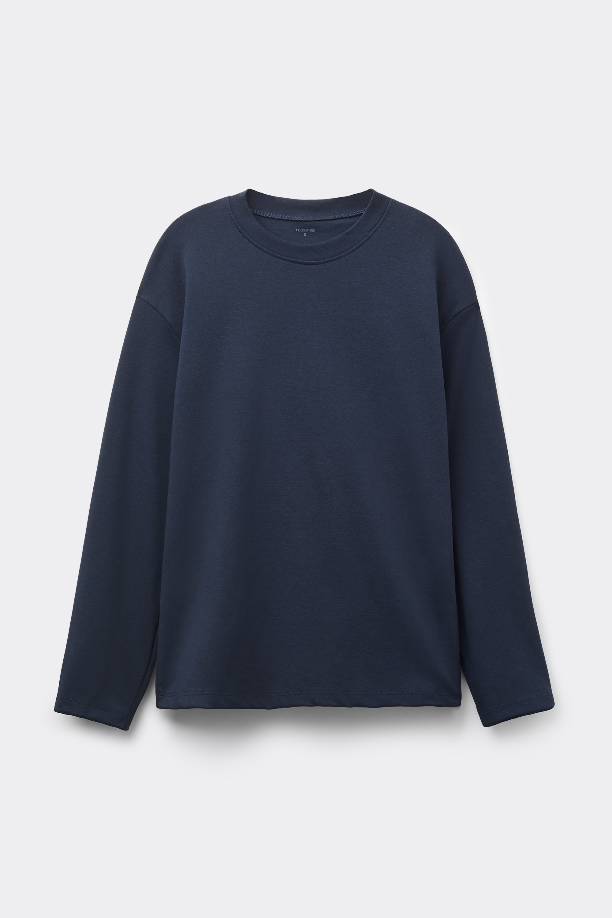 Medium Weight 100% Cotton Long Sleeve T-shirt with a Round Neckline
