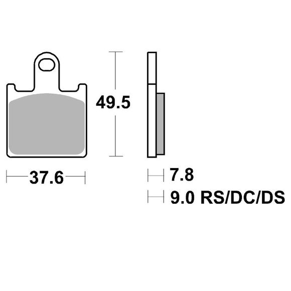 SBS 838HS Sinter Sintered Metal front brake padsRef: 838HS / 838070