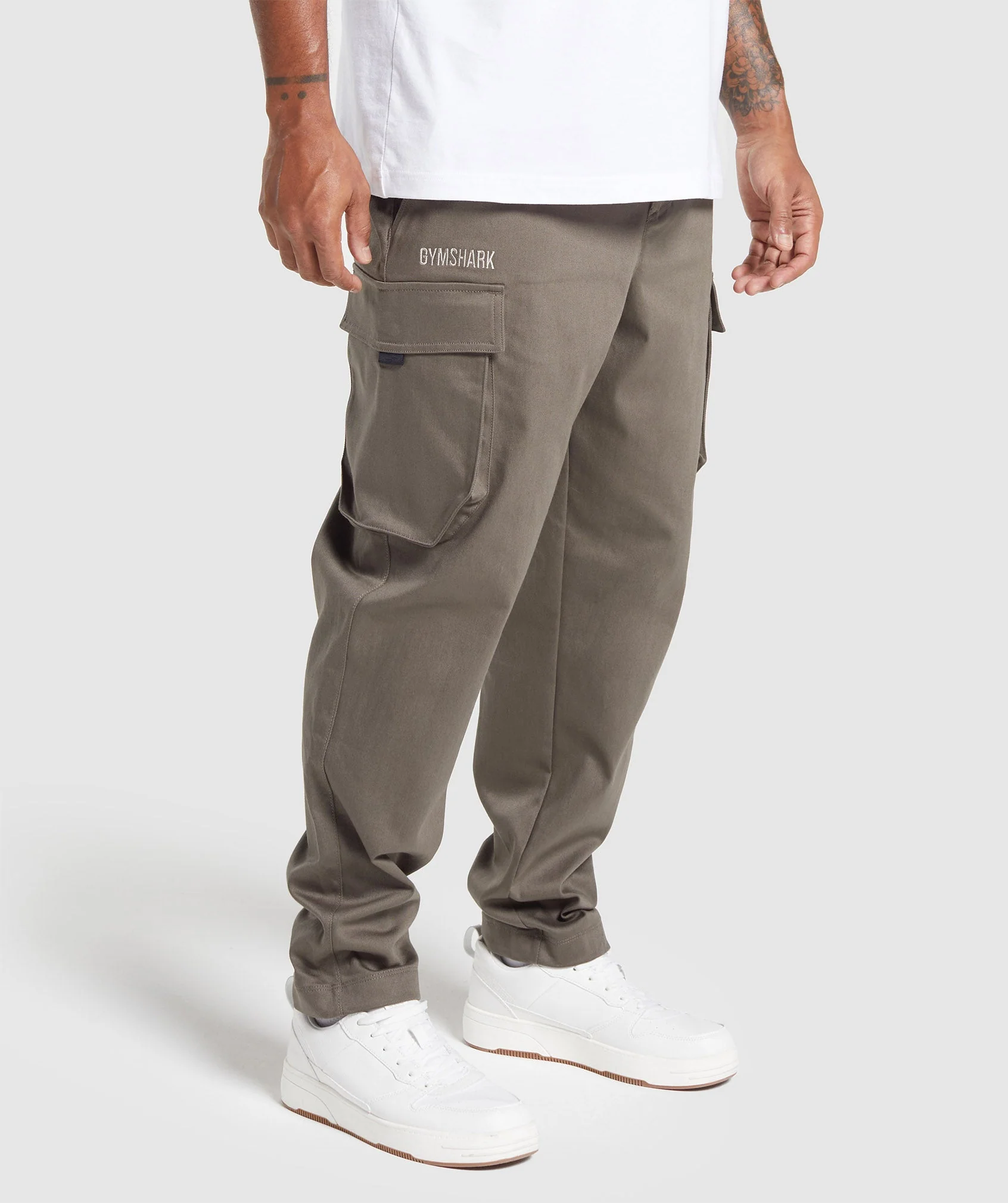 Rest Day Woven Cargo Pants Camo Brown