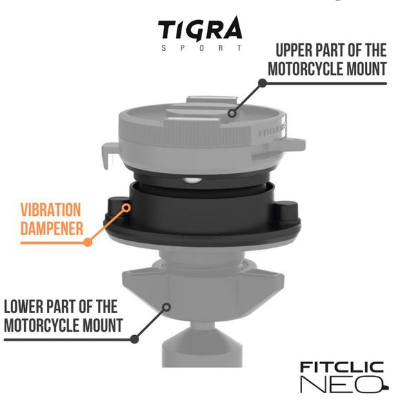 Tigra Sport FitClic Neo Smartphone Holder Vibration Absorber for MotorcycleRef: tst0097 / fn-vdbk-01